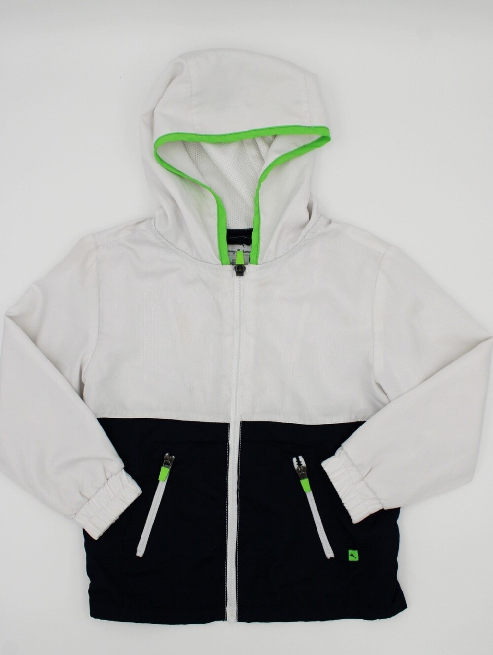 Tommy Bahama Boys Mesh Lined Windbreaker Navy White Green Size S (5/6)